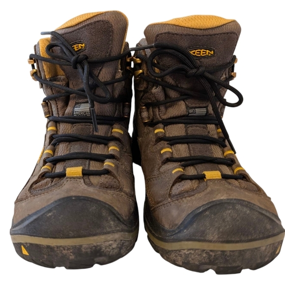 KEEN Targhee Ankle Height Brown KeenDry Weatherproof Leather Winter Boots 9 39 - Picture 3 of 10